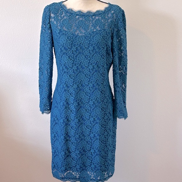 Adrianna Papell Evening Lace Overlay Cocktail Dress Size 12P - Picture 1 of 4